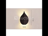 6 x bladvorm led wandlamp – 2 x 3w – 3500k neutraal wit – zwart – ip54 (sw-239) - afbeelding 2 van  3