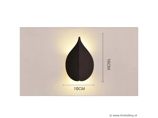 6 x bladvorm led wandlamp – 2 x 3w – 3500k neutraal wit – zwart – ip54 (sw-239) - afbeelding 3 van  3