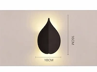 6 x bladvorm led wandlamp – 2 x 3w – 3500k neutraal wit – zwart – ip54 (sw-239) - afbeelding 3 van  3