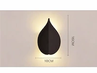 6 x bladvorm led wandlamp – 2 x 3w – 3500k neutraal wit – zwart – ip54 (sw-239) - afbeelding 3 van  3