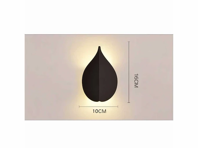 6 x bladvorm led wandlamp – 2 x 3w – 3500k neutraal wit – zwart – ip54 (sw-239) - afbeelding 3 van  3
