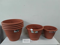 6 x bloempot rond cachepot mix - afbeelding 2 van  3