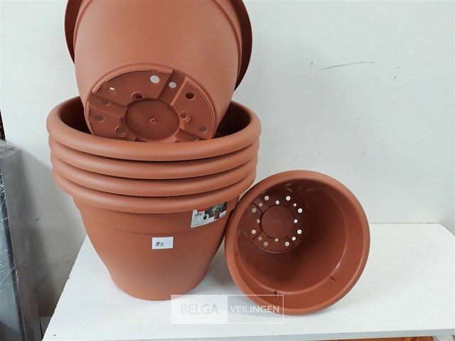 6 x bloempot rond cachepot mix - afbeelding 3 van  3