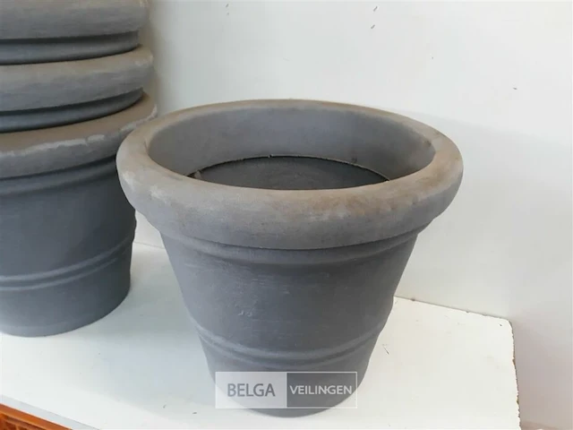6 x bloempot rond h 31 cm h 32 cm - afbeelding 3 van  3