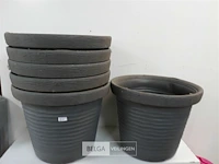 6 x bloempot rond h 39 cm d 42 cm - afbeelding 1 van  3
