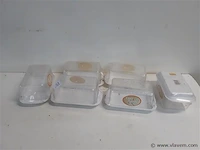 6 x botervlootjes pvc met deksel - afbeelding 1 van  2