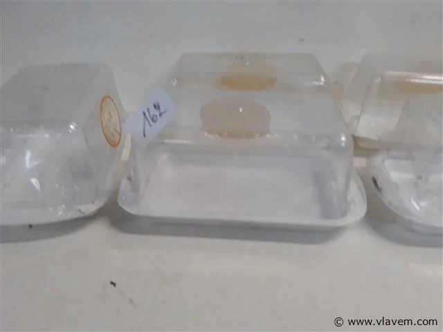 6 x botervlootjes pvc met deksel - afbeelding 2 van  2