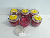 6 x citronella kaars in glazen pot - afbeelding 1 van  3