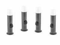6 x cortona 40 schuko buiten lamp zwart - afbeelding 2 van  8