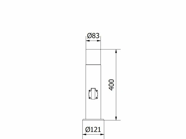 6 x cortona 40 schuko buiten lamp zwart - afbeelding 4 van  8