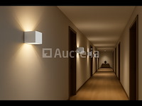 6 x cube wit bidirectionele led wandlamp – 2x5w – 3500k neutraal wit – ip54 (sw-2312-2) - afbeelding 1 van  5