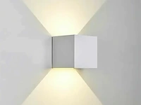 6 x cube wit bidirectionele led wandlamp – 2x5w – 3500k neutraal wit – ip54 (sw-2312-2) - afbeelding 3 van  6