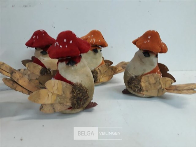 6 x deco vogel 14 cm - afbeelding 3 van  3