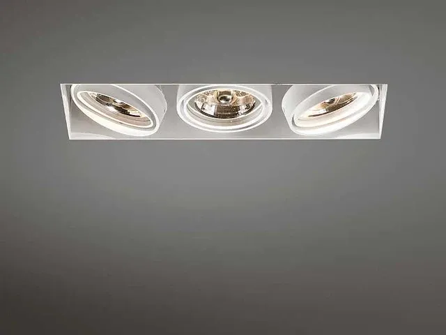 6 x deltalight ar70 triple minigrid in trimless wit - afbeelding 1 van  5
