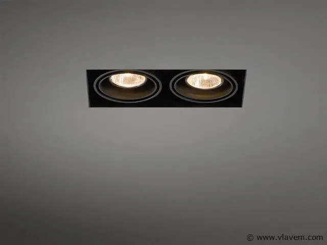 6 x deltalight minigrid in trimless 10 x 20 cm zwart - afbeelding 1 van  6