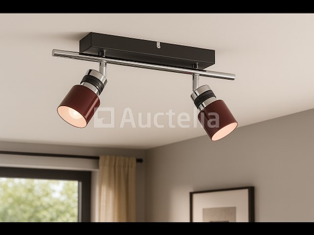 6 x dubbele plafondspot – hl7152 – g9 – 2 x 40w max – rood - afbeelding 1 van  3