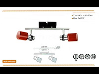 6 x dubbele plafondspot – hl7152 – g9 – 2 x 40w max – rood - afbeelding 2 van  3
