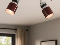 6 x dubbele plafondspot – hl7152 – g9 – 2 x 40w max – rood - afbeelding 1 van  3