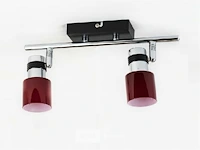 6 x dubbele plafondspot – hl7152 – g9 – 2 x 40w max – rood - afbeelding 3 van  4