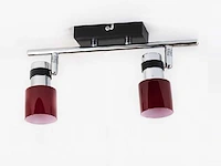 6 x dubbele plafondspot – hl7152 – g9 – 2 x 40w max – rood - afbeelding 2 van  3