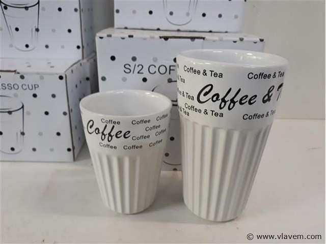 6 x espressomok + 6 x koffiemok - afbeelding 2 van  2
