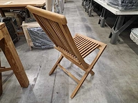6 x excellence teak vouwstoel classic folding natural - afbeelding 4 van  7