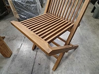 6 x excellence teak vouwstoel classic folding natural - afbeelding 6 van  7