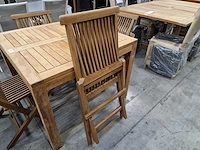 6 x excellence teak vouwstoel classic folding natural - afbeelding 7 van  7