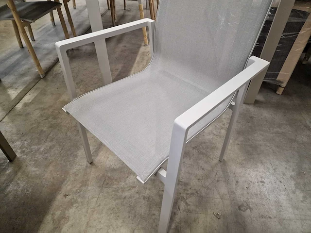 6 x garden prestige alu stapelstoel arosa met mistral grijs mat - afbeelding 9 van  9