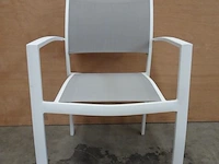 6 x garden prestige alu stapelstoel namur white mat - afbeelding 2 van  4