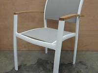 6 x garden prestige alu stapelstoel namur white mat - afbeelding 1 van  4