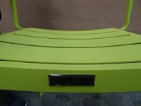 6 x garden prestige alu stapelstoel nice slat green mat - afbeelding 4 van  4