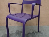 6 x garden prestige alu stapelstoel nice slat purple mat - afbeelding 1 van  4