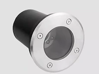 6 x grondspot rond gu10 – ip65 waterdicht – ø110 mm – metaal/pvc – buiten (sgd-02r) - afbeelding 3 van  4