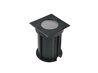 6 x gu10 grondspot vierkant zand zwart - afbeelding 1 van  4