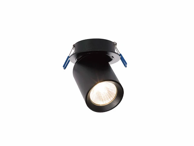 6 x gu10 inbouwspot armatuur cilinder zand zwart draaibaar - afbeelding 2 van  3