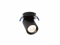 6 x gu10 inbouwspot armatuur cilinder zand zwart draaibaar - afbeelding 2 van  3
