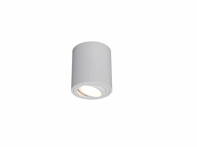 6 x gu10 opbouwspot armatuur cilinder zand wit kantelbaar 8,4cm - afbeelding 1 van  7
