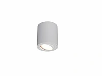 6 x gu10 opbouwspot armatuur cilinder zand wit kantelbaar 8,4cm - afbeelding 1 van  7