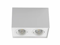6 x gu10 opbouwspot armatuur dual fittingen wit kantelbaar - afbeelding 3 van  6