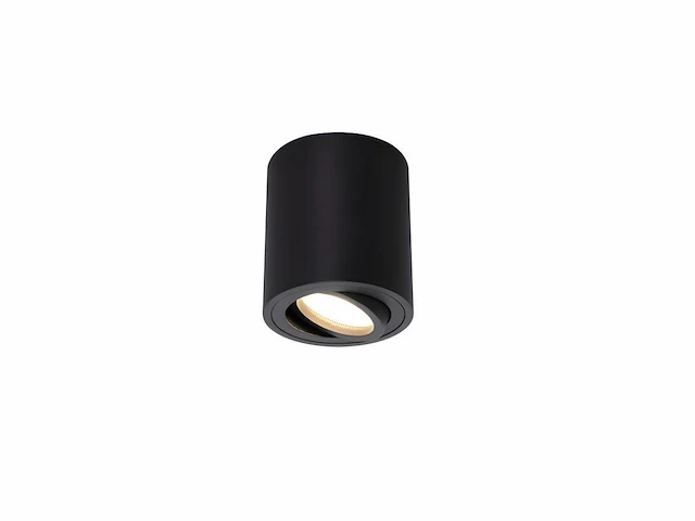 6 x gu10 opbouwspot armatuur zwart kantelbaar 8,4cm - afbeelding 1 van  6