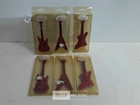 6 x guitar rood 13 cm - afbeelding 2 van  3