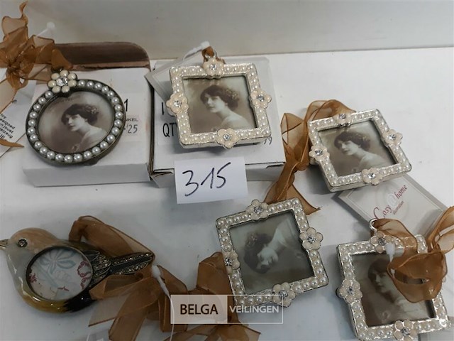 6 x hangdeco fotokader +/- 4,5 cm 3 assorti - afbeelding 3 van  3