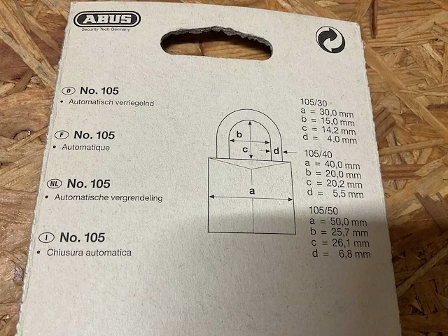 6 x hangsloten - afbeelding 3 van  4