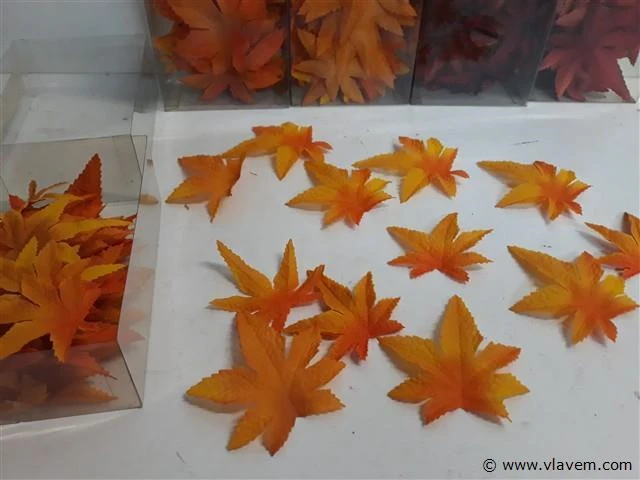 6 x herfstblaadjes pvc 2 assorti - afbeelding 2 van  2