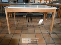 6 x houten tafel - afbeelding 2 van  4