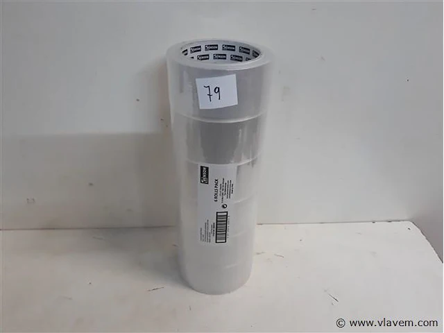 6 x inpakkleefband transparant 66m x 48 m - afbeelding 1 van  2