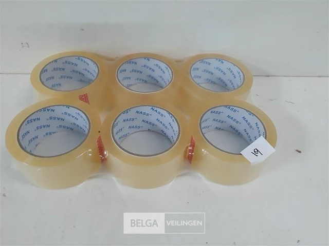6 x inpakkleefband transparant 66m x 48 m - afbeelding 1 van  3