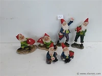 6 x kabouter uit polyester - afbeelding 1 van  2
