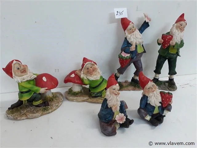 6 x kabouter uit polyester - afbeelding 2 van  2
